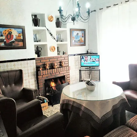 Charming House With Mountain View In Encinasola, Fireplace